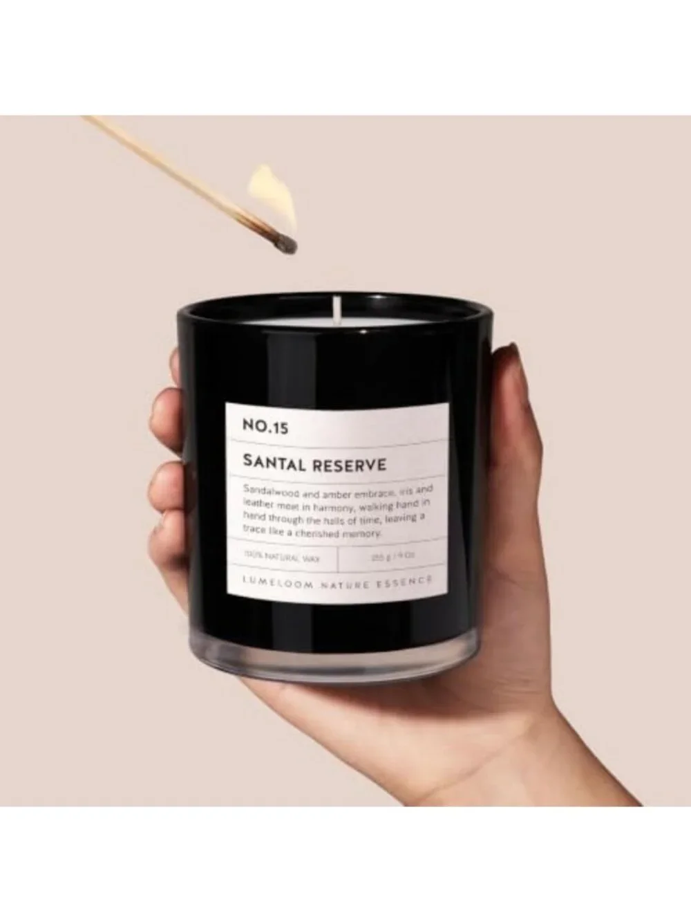 9oz Soy Wax Scented Candle - Santal Reserve Aroma for Home Decor & Relaxation
